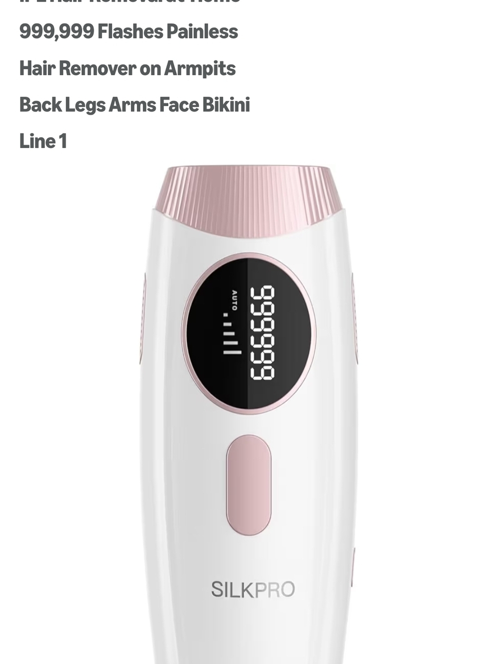 White & Rose Gold IPL Hair Removal Device